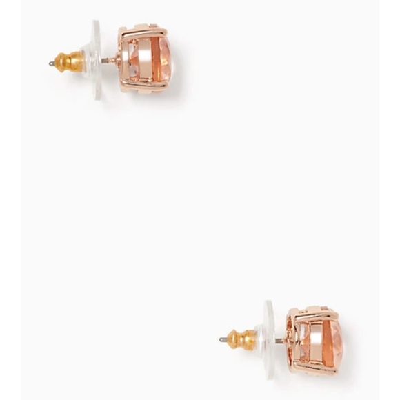 Kate Spade light Peach gumdrop stud earrings glass gum drop - Picture 9 of 9